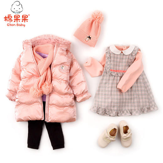 棉果果冬季女童长款羽绒服M422102921733 商品图2