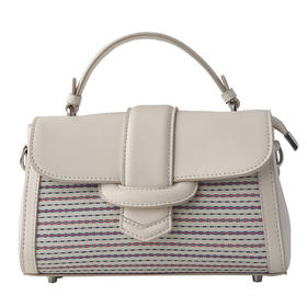 饮水鸟  自由闪电上海手织布牛皮包