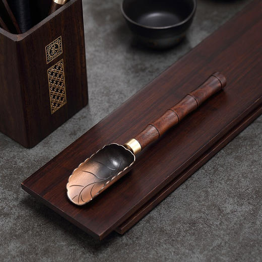 锦绣人生 黑檀窗花茶道五件套 商品图1