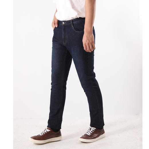 GOOD LUCK/德鲨弹力棉混纺舒适柔软直筒水洗牛仔裤WR07127-830 商品图1