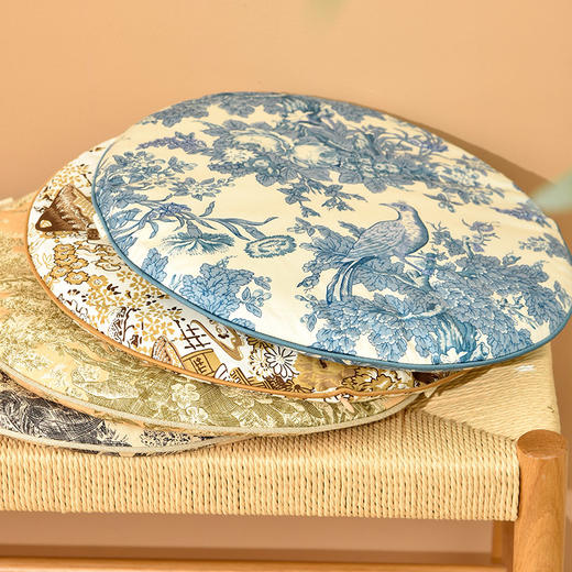 丛林线描系列圆凳垫小坐垫 商品图1