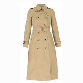 BURBERRY 巴宝莉 女士切尔西版型 – 中长款 Heritage Trench 束腰风衣 卡其色 8045779 A1366