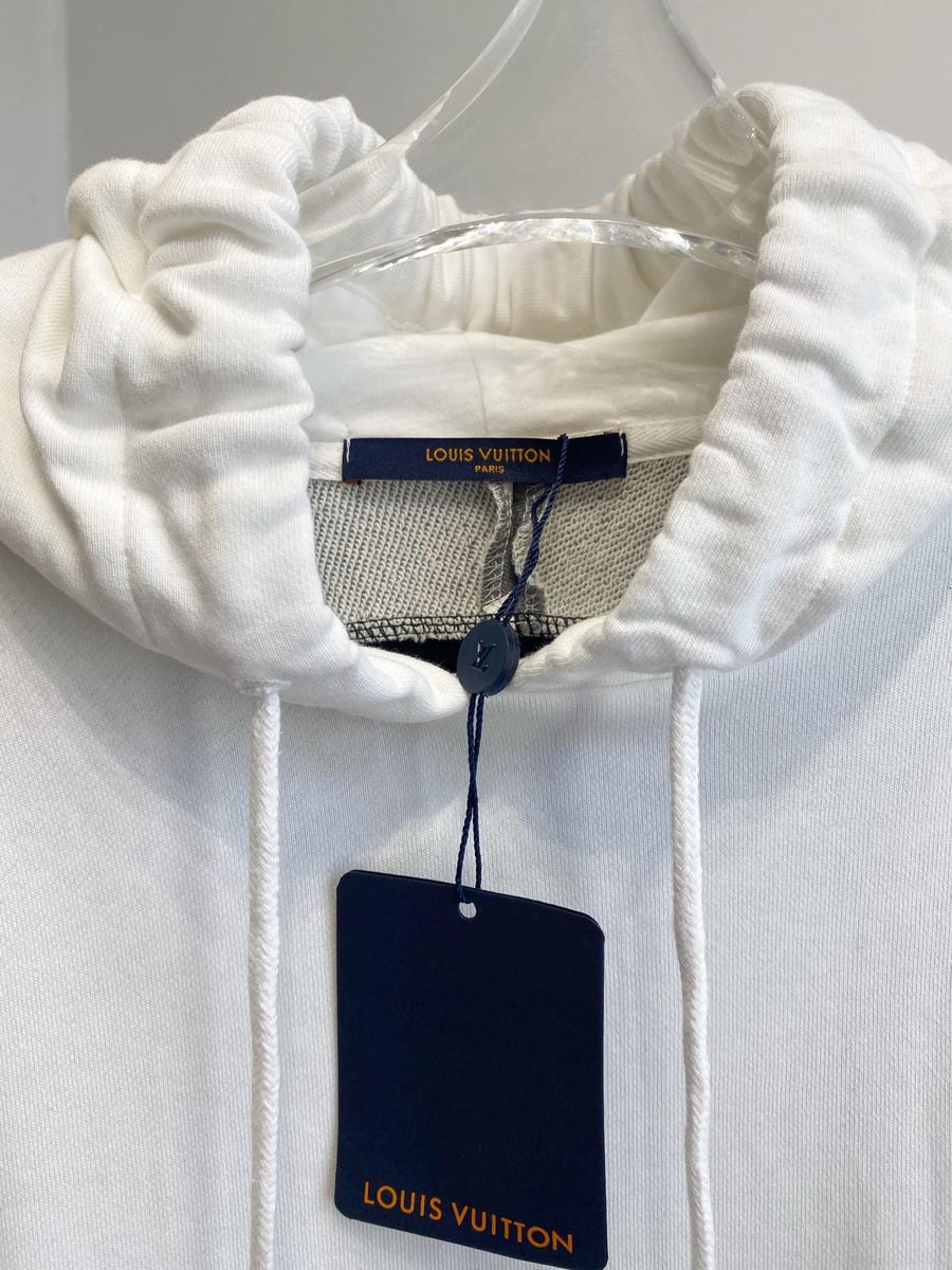 点此购买 lv男女款拼接满印连帽卫衣 zz197770