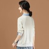 GYMD7303 2021年新款假两件长袖T恤宽松印花文艺休闲卫衣女士春秋薄款 商品缩略图1
