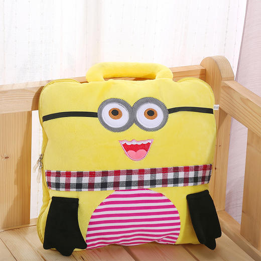 啄木鸟卡通数码印花抱枕毯 商品图2