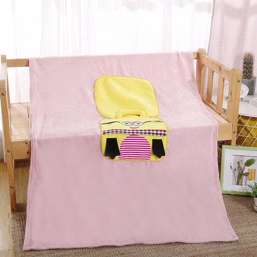 啄木鸟卡通数码印花抱枕毯 商品图4