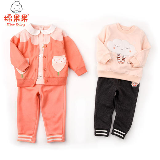 棉果果冬季女童南极绒运动长裤M422200421703 商品图3