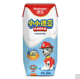 德国进口酸奶 德亚（Weidendorf ）小小德亚风味酸牛奶 汪汪队版 儿童酸奶 200ml*12
