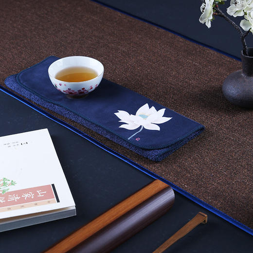 台隆金彩绘柔方莲花茶巾（30*30） 商品图4