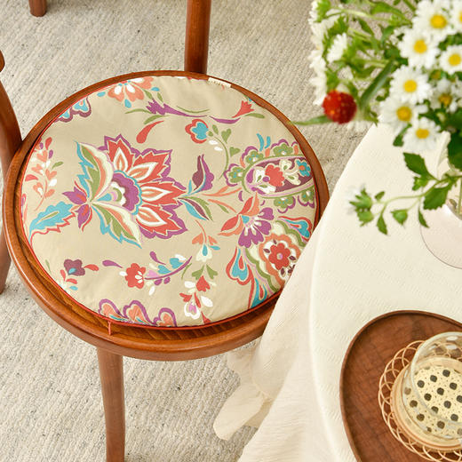 经典大花系列圆形椅垫加厚四季通用 商品图1