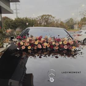 缘定三生-复古色系玫瑰洋桔梗混搭婚车