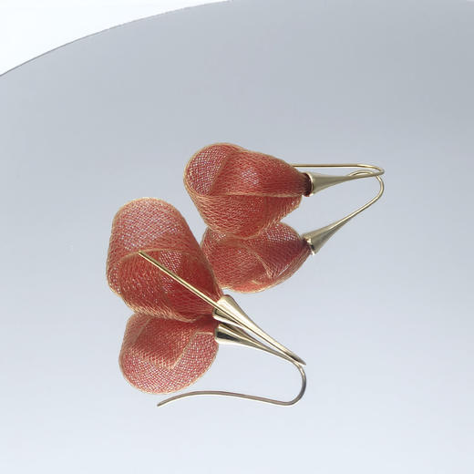 北京仓｜Vlum-Déliée Sanguine-洋红 耳环（黄金色）［法国设计师］ 商品图1