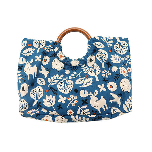 HUJI祤集Noble手提包插画动物小树林 商品图2