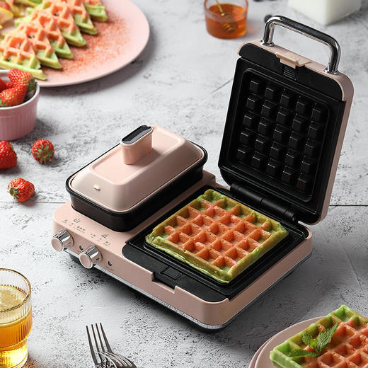 摩飞 多功能早餐轻食机MR9086烤盘三明治轻食机原装配件华夫饼盘、小蒸锅、平烤盘[福利品] 商品图2