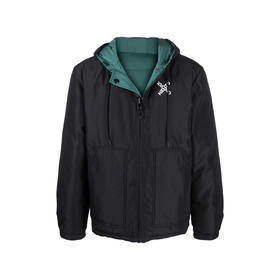 KENZO 高田贤三 箭头标识双面穿拉链连帽 男士羽绒服 黑色 FB65 OU585 1NH 99