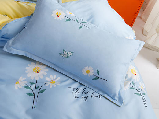 啄木鸟花语蓝-澳绒磨毛活性印染四件套 商品图3