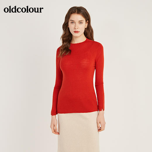 oldcolour时尚气质修身毛织套头衫GM41052903 商品图1