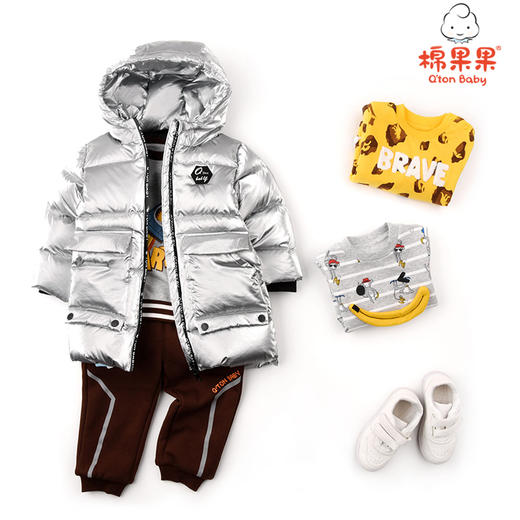 棉果果冬季男童长款羽绒服M412102921713 商品图1