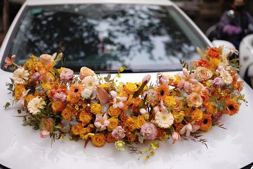 凤凰于飞-秋色系玫瑰混搭大气V型婚车 商品图2