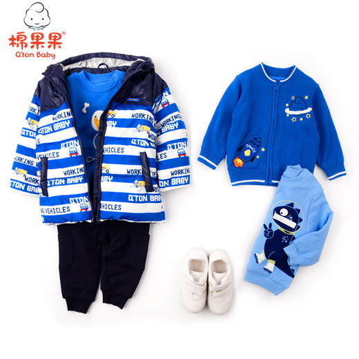 棉果果冬季男童中长款羽绒服M412102921681 商品图2