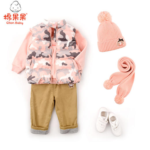 棉果果冬季女童羽绒马夹M422171921730 商品图1