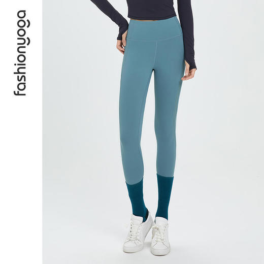 凡圣瑜伽网纱拼接蜜桃健身裤外穿收腹提臀高腰运动紧身裤FC11960 商品图6