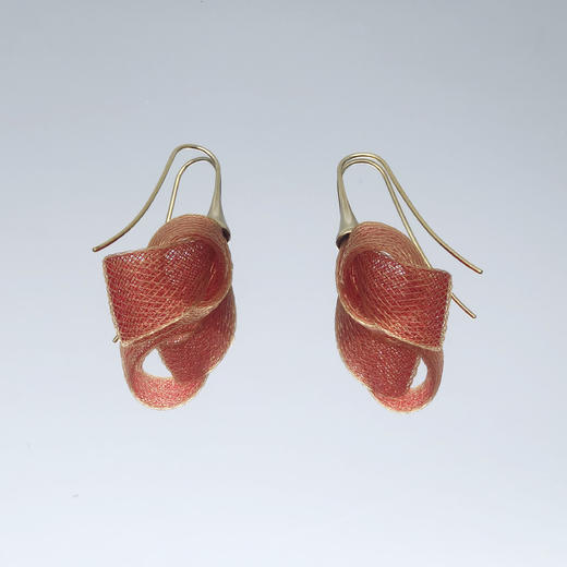 北京仓｜Vlum-Déliée Sanguine-洋红 耳环（黄金色）［法国设计师］ 商品图0