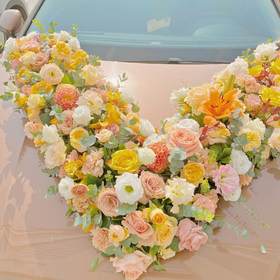 连枝相依-暖色系v型婚车