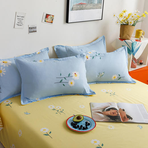 啄木鸟花语蓝-澳绒磨毛活性印染四件套 商品图4