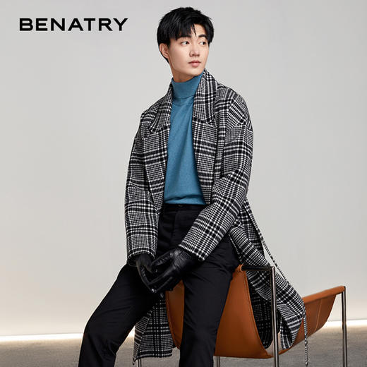 贝纳川秋冬季中长款双面呢大衣120428005402 商品图1