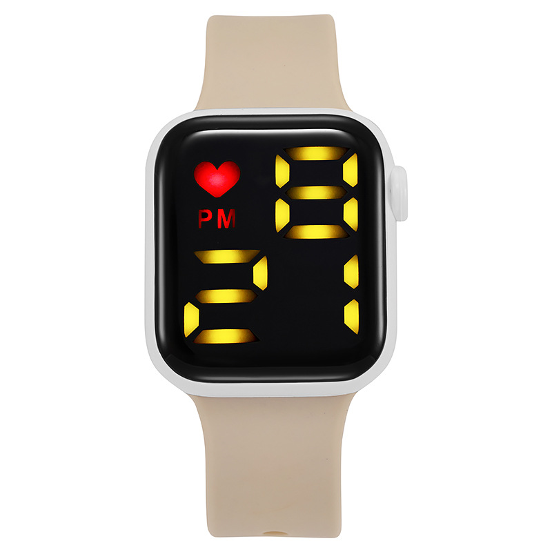 电子手表流行方形款表女学生韩版简约气质高档潮流百搭手环按键式调时