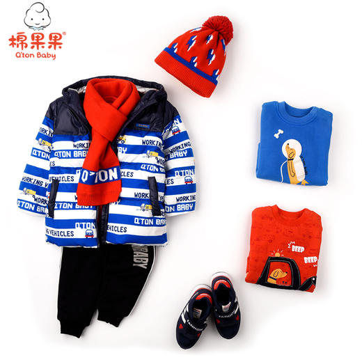 棉果果冬季男童中长款羽绒服M412102921681 商品图1