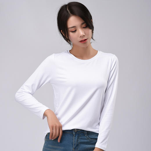 【不退不换 】 圆领长袖云朵T，如云般轻柔，久洗不发黄 商品图0