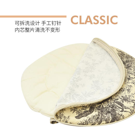 丛林线描系列圆凳垫小坐垫 商品图2