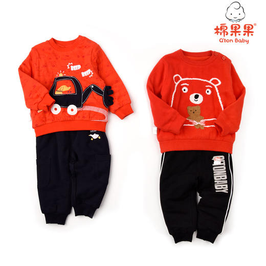 棉果果冬季男童小熊套头挂里毛衣M412160521676 商品图2