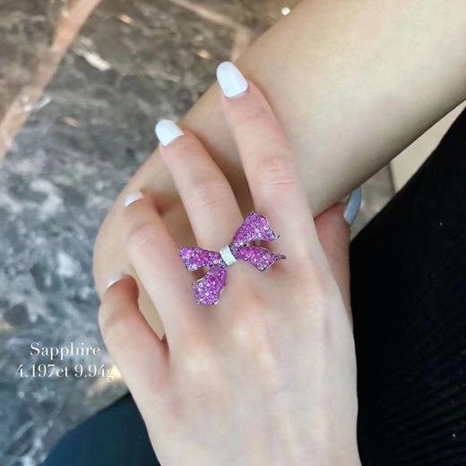 「蝴蝶结」缅甸无烧红宝石戒指 商品图3