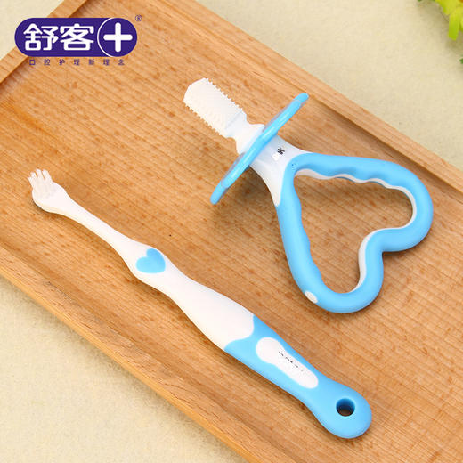 舒客宝贝儿童6-24个月-6岁以下乳牙期乳齿宝宝妈妈握牙刷万根毛云柔牙刷 商品图3