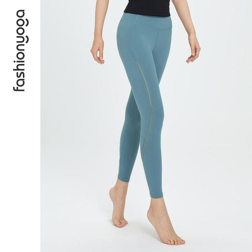 凡圣瑜伽网纱拼接蜜桃健身裤外穿收腹提臀高腰运动紧身裤FC11960 商品图4