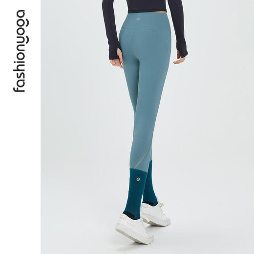 凡圣瑜伽网纱拼接蜜桃健身裤外穿收腹提臀高腰运动紧身裤FC11960 商品图10