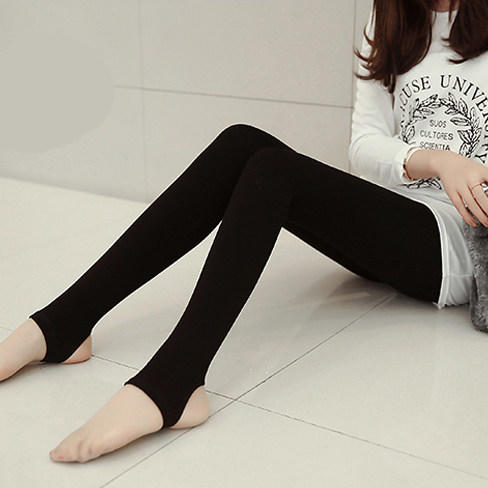 MH竹纤维女士加绒美体踩脚裤34092 商品图1