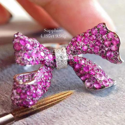 「蝴蝶结」缅甸无烧红宝石戒指 商品图2