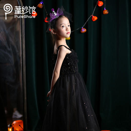 非质量问题不退换哦~pureshare 女童连衣裙新款秋装节日万圣派对公主裙礼服-小魔女 商品图2