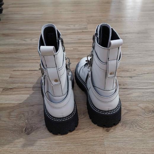 lfgj jeans BR208时尚牛皮橡胶大底明线马丁靴 商品图10