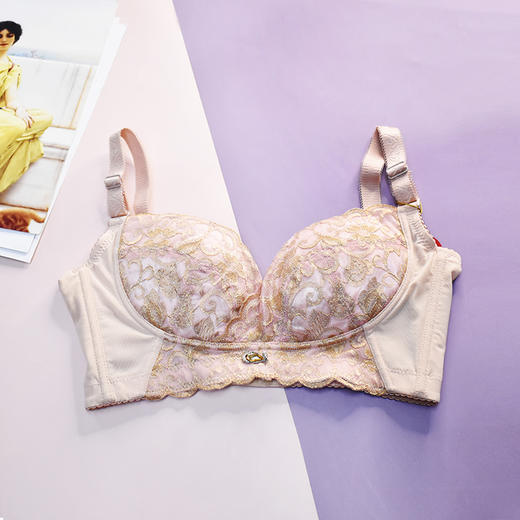 皇家丽美薄杯无钢圈收副乳聚拢调整型文胸W1517-1 商品图4