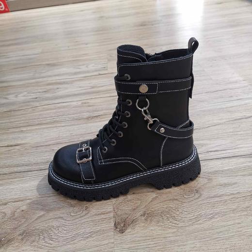 lfgj jeans BR208时尚牛皮橡胶大底明线马丁靴 商品图1