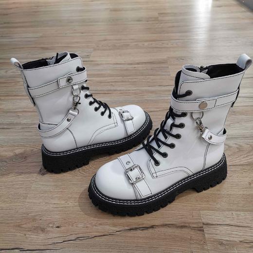 lfgj jeans BR208时尚牛皮橡胶大底明线马丁靴 商品图11