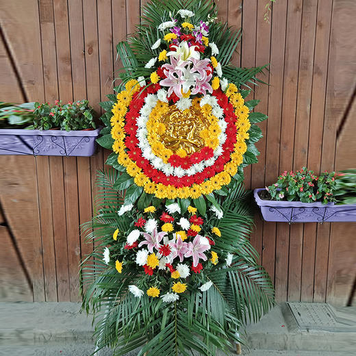 菊花花圈-清明节中元节重阳节花圈定制花圈纪念烈士祭祀祭拜悼念先人 商品图1