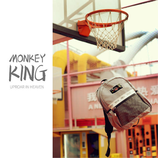 双肩包新款 大闹天宫城市时尚通勤包 潮流背包女双肩书包B-20007 商品图5