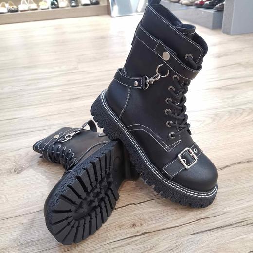 lfgj jeans BR208时尚牛皮橡胶大底明线马丁靴 商品图2