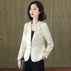 重磅真丝小西装外套女秋季2021新长袖上衣休闲气质纯色桑蚕丝西服HR-92166 商品缩略图2